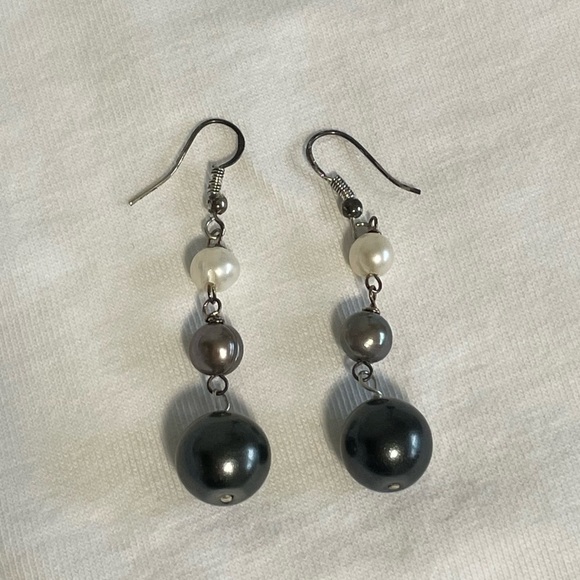 Lot of 3 new pairs of handmade earrings Swarovski crystals and sterling silver - Picture 4 of 4